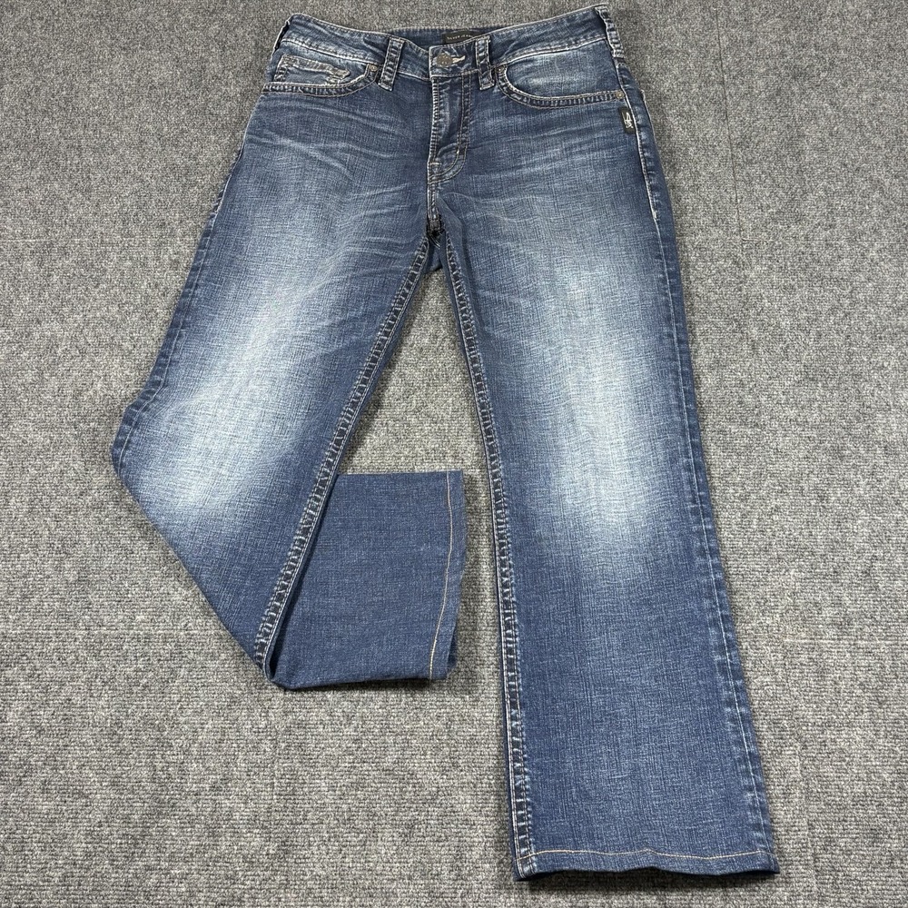 Silver Jeans Co Craig Jeans Mens Fit 32x28 Blue Bootcut Medium Wash Denim Casual